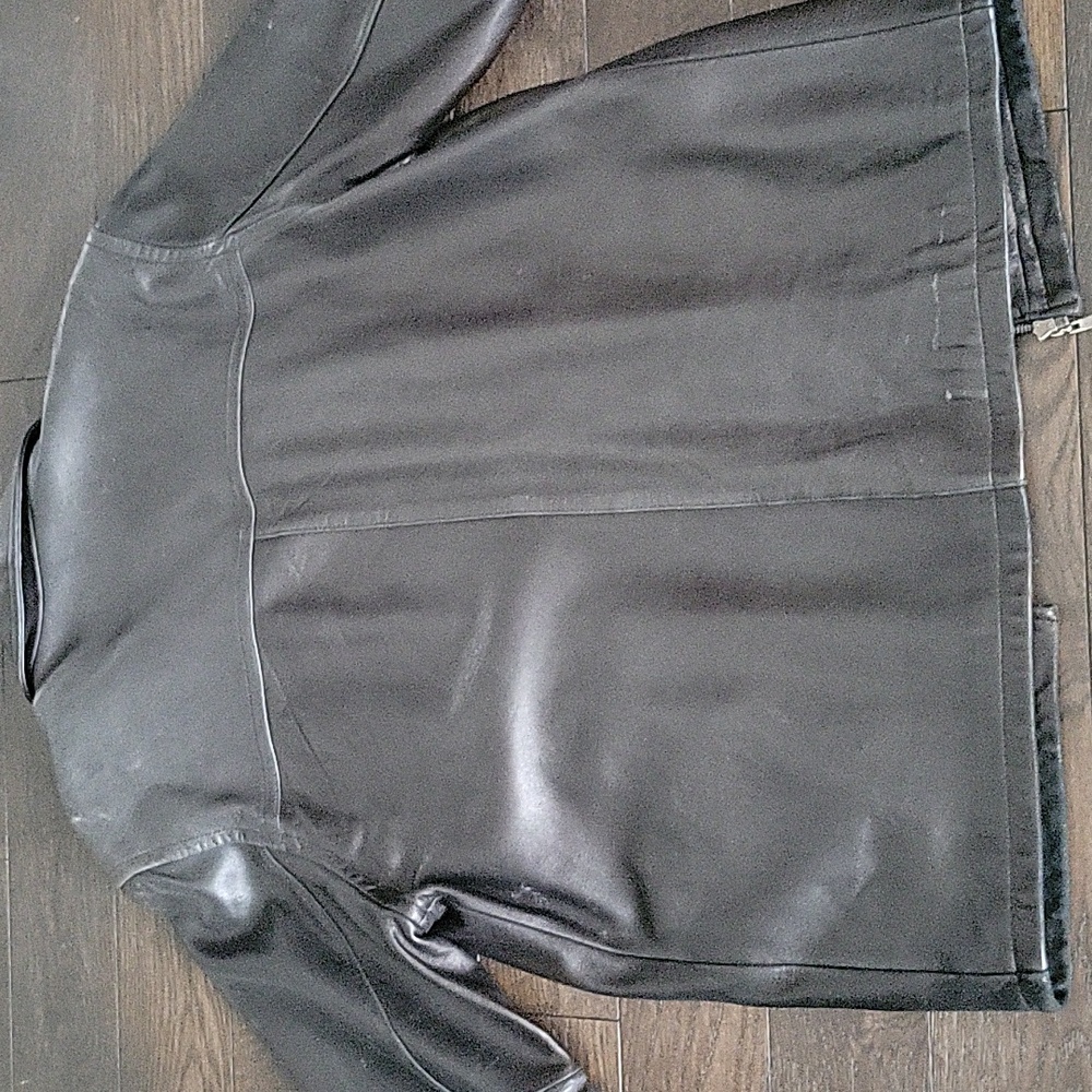Reilly Olmes Collection Vintage Black Leather Jacket View 4